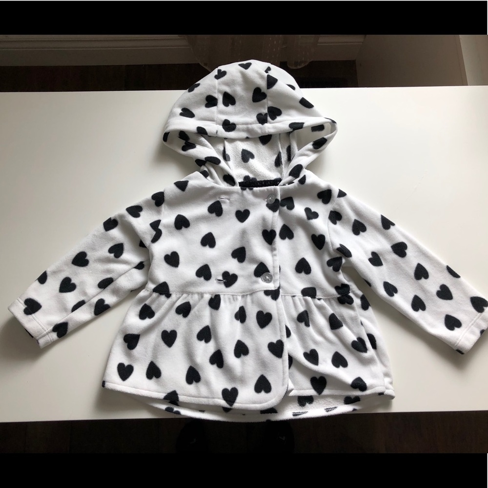 18M Girls: Black & White Hearts Sweater